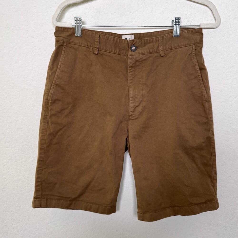 Flint And Tinder Mens Khaki Shorts Size 32 Cotton Stretch Gorpcore Neutral Brown